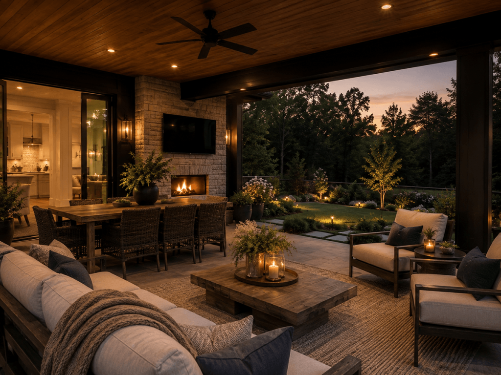 Custom outdoor living space by Bargerstock Construction in Southwestern Pennsylvania